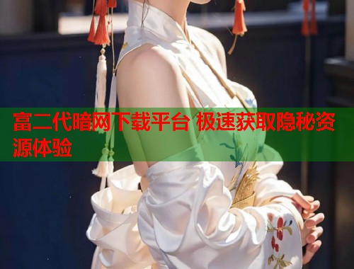 富二代暗网下载平台 极速获取隐秘资源体验