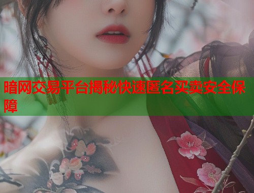 暗网交易平台揭秘快速匿名买卖安全保障  第2张