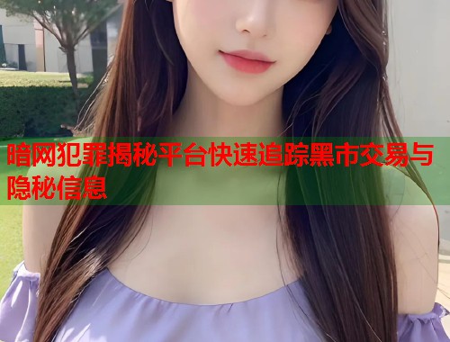 暗网犯罪揭秘平台快速追踪黑市交易与隐秘信息