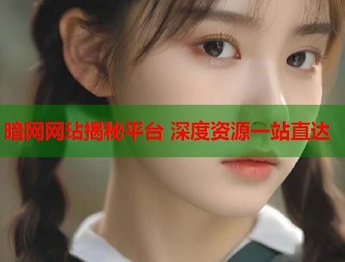 暗网网玷揭秘平台 深度资源一站直达