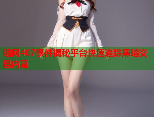 暗网407事件揭秘平台快速追踪黑暗交易内幕  第2张