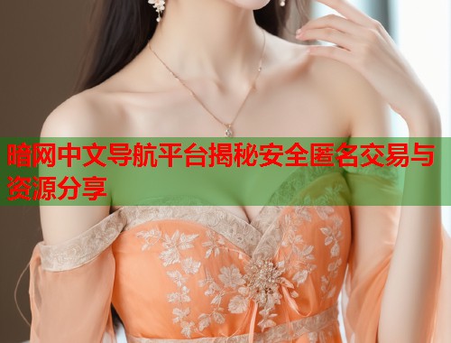 暗网中文导航平台揭秘安全匿名交易与资源分享