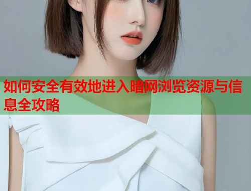 如何安全有效地进入暗网浏览资源与信息全攻略