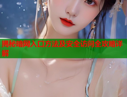 揭秘暗网入口方法及安全访问全攻略详解