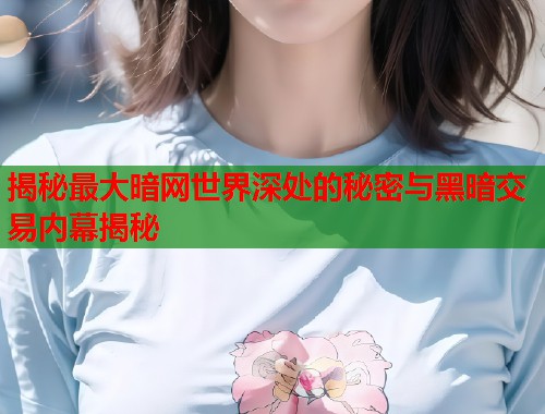 揭秘最大暗网世界深处的秘密与黑暗交易内幕揭秘