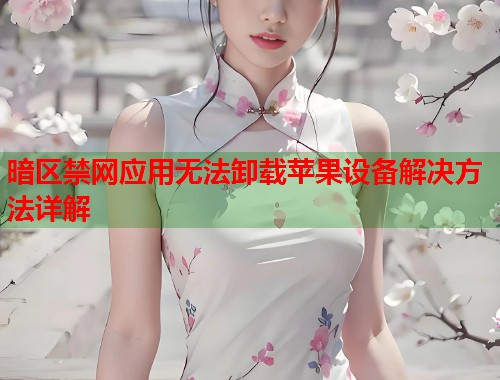 暗区禁网应用无法卸载苹果设备解决方法详解