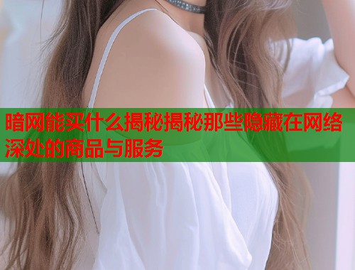 暗网能买什么揭秘揭秘那些隐藏在网络深处的商品与服务  第1张