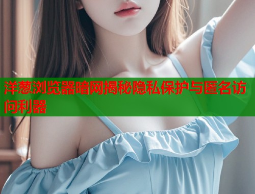 洋葱浏览器暗网揭秘隐私保护与匿名访问利器